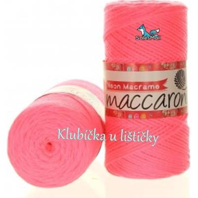 Maccaroni Neon Macrame růžová 002