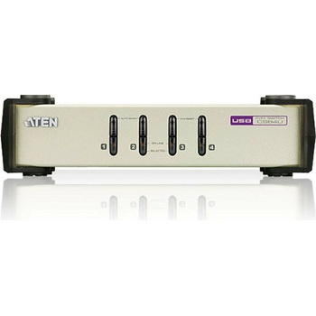 Aten CS-84U-AT 4-Port PS/2-USB KVM Switch, 4x Custom KVM Cable Sets, Non-powered