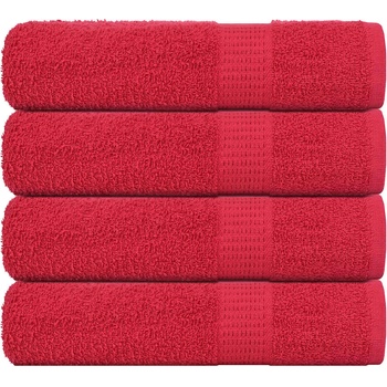 vidaXL Кърпи за баня FROGN 4 бр. Червени 100x150 см 360 г/м2 (136933)