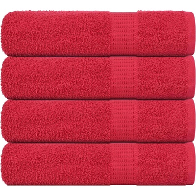 vidaXL Кърпи за баня FROGN 4 бр. Червени 100x150 см 360 г/м2 (136933)