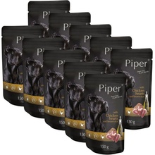 Piper Adult s kuřecími srdci a hnědou rýží 10 x 150 g