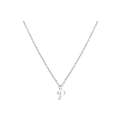 Šperky4U Ocelový náhrdelník, písmeno P OPD0339-P