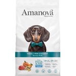Amanova adult mini exigent iberian pork - пълноценна храна за пораснали кучета от мини породи с капризен апетит, със Иберийско свинско и тиква - 800 гр, Испания - 37380