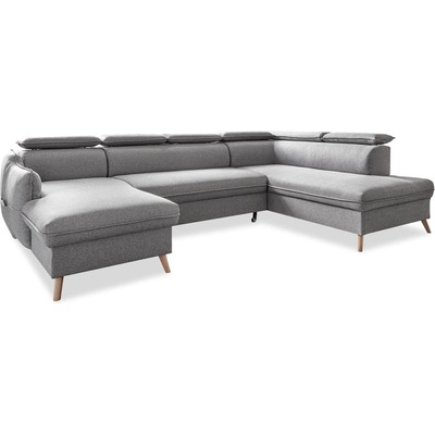 Miuform Светлосив U-образен разтегателен диван, десен ъгъл Sweet Harmony - Miuform (Sweet Harmony LCBKL-2Q-HAEECR MA90)