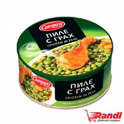 Пиле с грах Компас 300гр