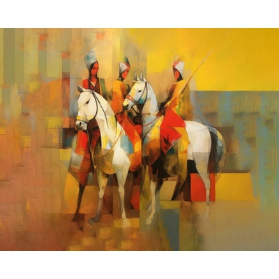ZUTY Obrazy na stenu - Jazdci Rámovanie: bez rámu a bez vypnutia plátna, Rozmer: 40x50 cm