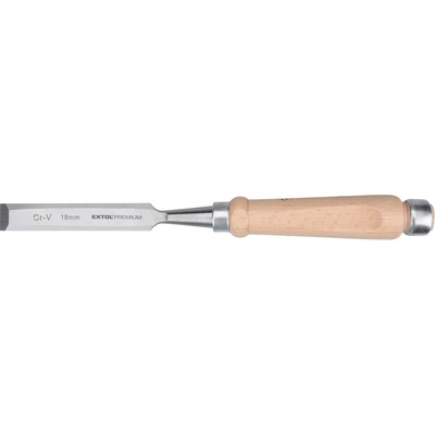 EXTOL PREMIUM dláto s kvalitní bukovou rukojetí, 18mm, délka 280mm, CrV