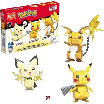 Mattel Pokémon Mega Construx Pichu Pikachu a Raichu