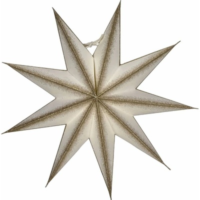 House Doctor Dekorativní papírová hvězda 9 Point Champagne Ø 30 cm, krémová barva, papír