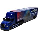 Kinsmart Детска играчка Kinsmart - Метален камион Freightliner eCascadia с контейнер, 1: 62, син (54066)