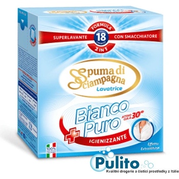 Spuma di Sciampagna Bianco Puro Igienizzante 2 in 1 dezinfekční prací prášek 1 kg 18 PD