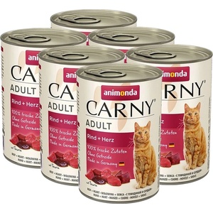 Animonda Carny Adult от говеждо сърце - 6 x 400 г