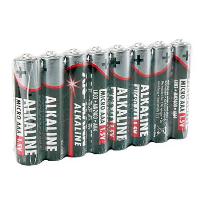 1x8 Micro AAA LR 03 Red-Line battery - Black (Black)