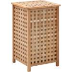 vidaXL Кош за пране 39x39x65 см масивно орехово дърво (247603)