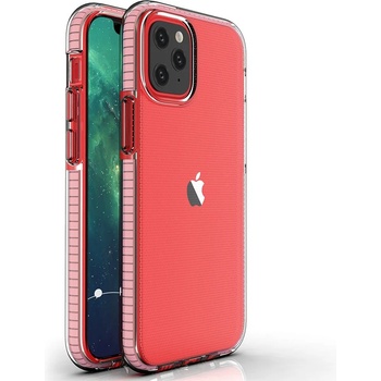 HQWear Калъф за телефон Spring Case TPU с цветна рамка за iPhone 12 mini, светло розов (KXG0013809)