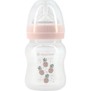 KikkaBoo Бебешко шише с широко гърло Kikkaboo - Pineapple, Pink, 160 ml (31302020070)
