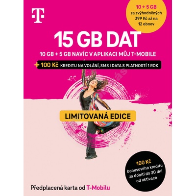 T-MOBILE SIM karta TWIST s 15 GB dat + 100 Kč kredit (limitovaná edice)