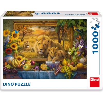 DINO Lvi na obrazu 1000 dílků