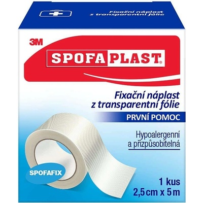 3M Spofaplast 432 2,5 cm x 5 m Fixační náplast z transparentní folie 1 ks