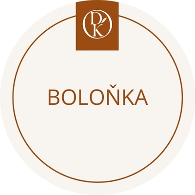Davídkovo koření Etiketa Boloňka béžová průměr 4,5 cm 1 ks