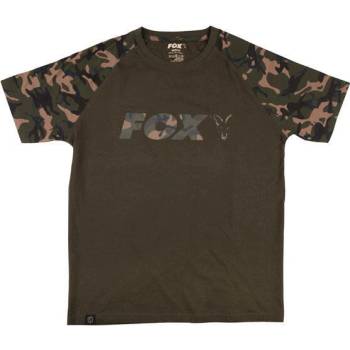 Fox International Tričko Khaki Camo Chest Print T-shirt