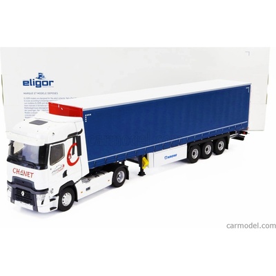 Eligor Renault T520 Truck Telonato Chanet Transports 2021 Bílá Modrá 1:43