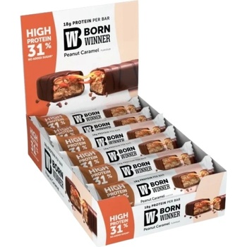 Born Winner Deluxe 31% High Protein Bar - Peanut & Caramel [12 x 57 грама] Фъстъци и карамел