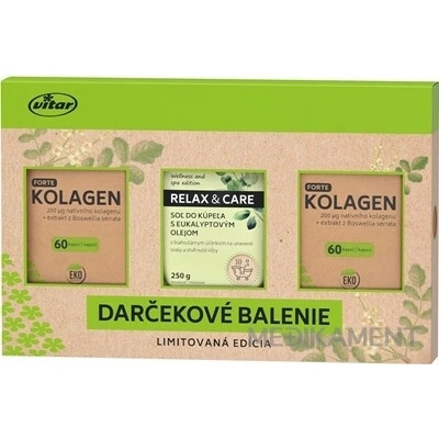 Vitar Eko Kolagén Box dar. balenie kolagén forte kapsuly 2 x 60 ks + soľ do kúpeľa