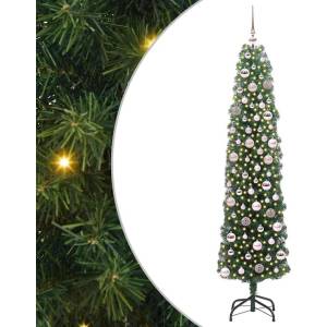vidaXL С изкуствено коледно дърво с 300 LED светодиода Зелен 180 cm (3394945)