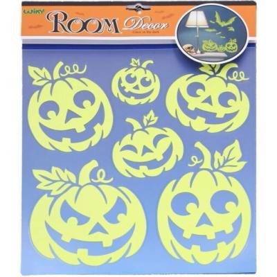 Nálepky na zeď svítící ve tmě 38x31 cm Dýně HALLOWEEN