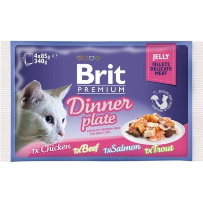 Brit Premium Cat Dinner Plate Delicate Fillets in Jelly 4 x 85 g