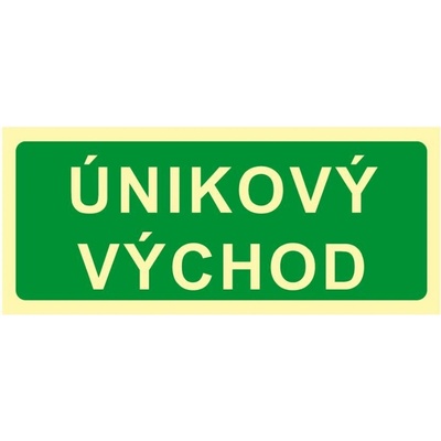 Fotoluminiscenční značka Únikový východ, fólie A5