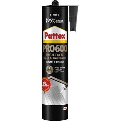 Pattex PRO 600 Montážní lepidlo bílé 440 g
