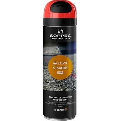 S-MARK Sprej fluorescenčný 6m, 500ml, červený
