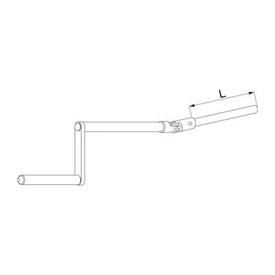 MACO RUSTICO ovládací klika BLR s křížovým kloubem 240mm černá 23635