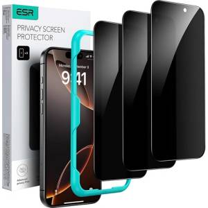 ESR Защита на екрана на iPhone 17 Pro ESR PRIVACY, 3бр. , 2.5D, антирефлекторно + рамка, ЧЕРНО GP-181444 (GP-181444)