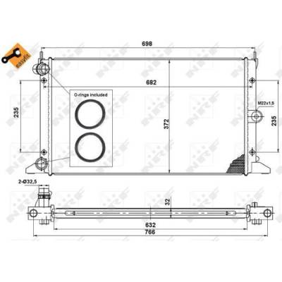 Chladič, chlazení motoru NRF EASY FIT 50592