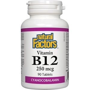 Natural Factors Vitamin B12 250 mcg [90 Таблетки]