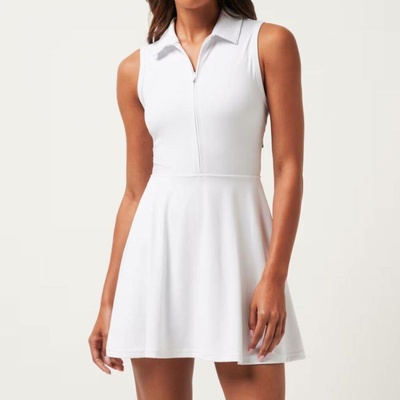 Travis Mathew Moveknit Sleev/less Zip Dress White