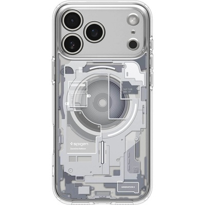 Spigen Хибриден кейс с висока степен на защита с MagSafe за iPhone 17 Pro Max - Spigen Ultra Hybrid MagSafe Zero One Case (прозрачен-бял) (ACS10287)