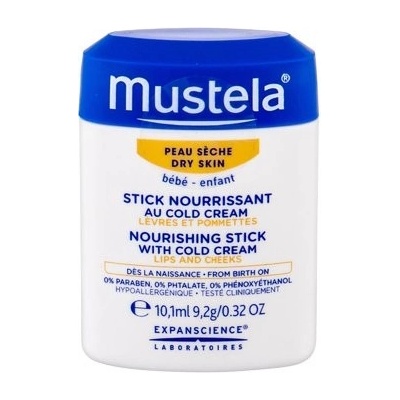 Mustela Bébé Nourishing Stick With Cold Cream Denný pleťový krém 10,1 ml