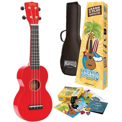Mahalo MR1 Essential Pack Red Сопрано укулеле (MR1RDK)
