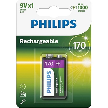 Philips 9VB1A17/10 - акумулаторна батерия MULTILIFE NiMH 9V 170 mAh (P2242)