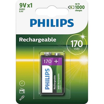 Philips 9VB1A17/10 - акумулаторна батерия MULTILIFE NiMH 9V 170 mAh (P2242)