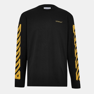 Off White Тениска Off White Men's Arrow Skate Long Sleeve T-Shirt - Black-Citrus