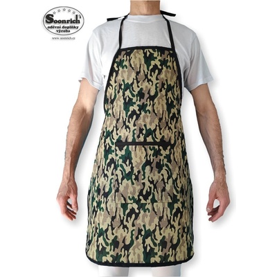 Soonrich zástěra maskáčová hnědá zada258