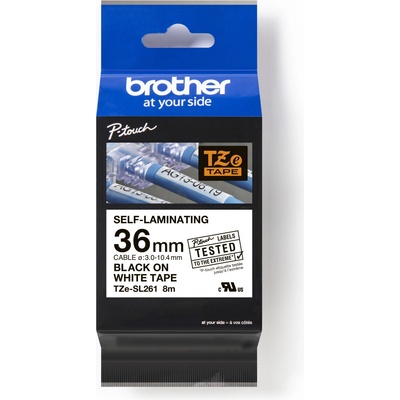 Brother TZE-SL261, bílá barva písma černá, 36 mm x 8 m