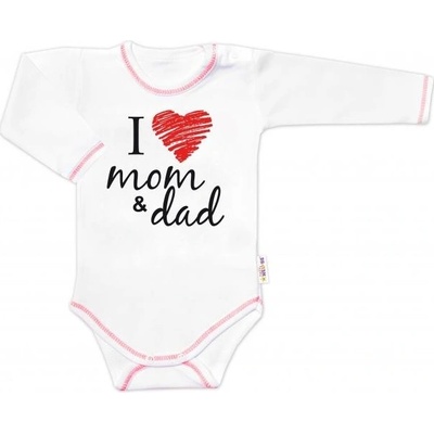 Body dlhý rukáv Baby Nellys I love mom & dad