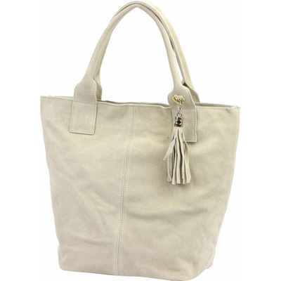 Luka dámska veľká kožená béžová shopper kabelka A4 26-026