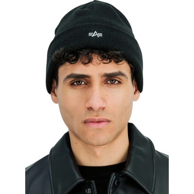 Alpha Industries Metal Logo Beanie black čierna